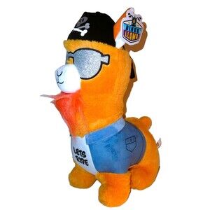 Biker Llama Plush 12" Orange and Pirate Black Hat NEW TAG Rare Stuffed Toy Gifts